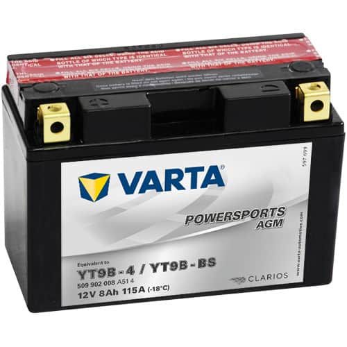 VARTA POWERSPORTS AGM 509 902 008 YT9B-BS 8AH 115A 12V L+