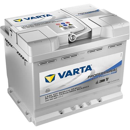 Varta Професионален AGM двойно предназначение 60AH 680A R+