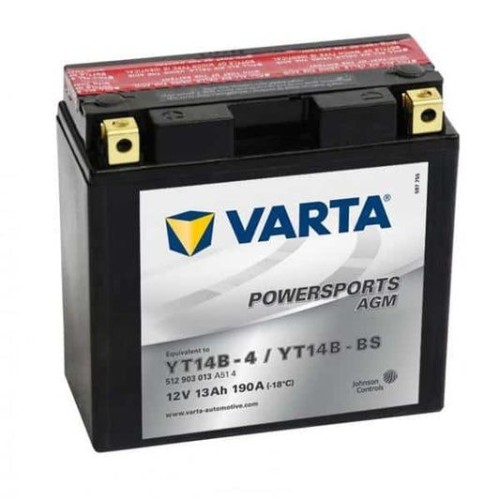 VARTA POWERSPORTS AGM YT14B-BS 12AH 190A 12V L+