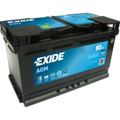 EXIDE AGM 80AH 800A R+