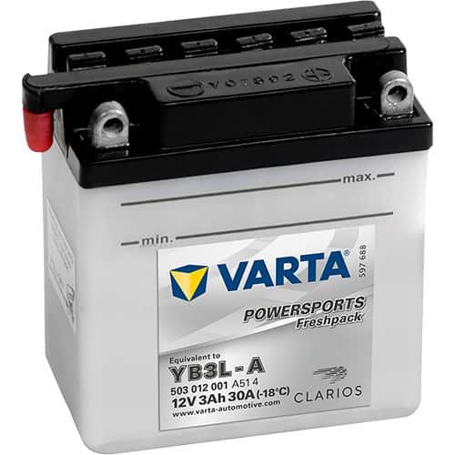 VARTA POWERSPORTS Freshpack 503 012 001 YB3L-A 3AH 30A 12V R+