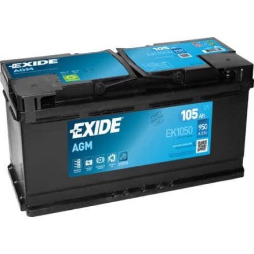 EXIDE AGM 105AH 950A R+