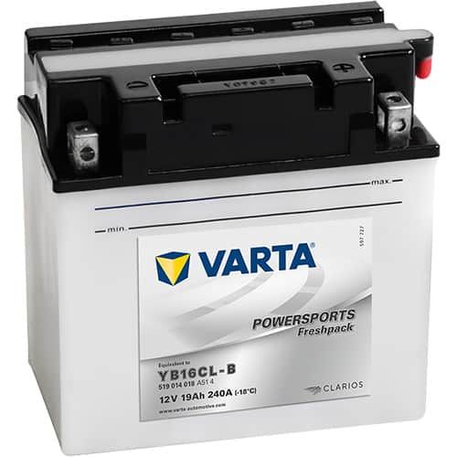 VARTA POWERSPORTS Freshpack 519 014 018 YB16CL-B 19AH 240A 12V R