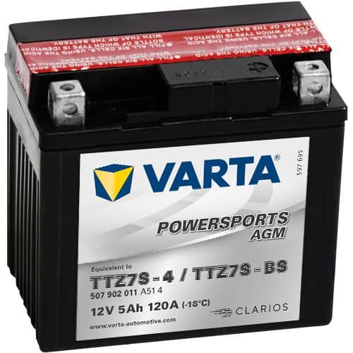 VARTA POWERSPORTS AGM 507 902 011 TTZ7S-BS 5AH 120A 12V R+