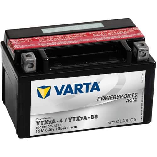 VARTA POWERSPORTS AGM 506 015 005 YTX7A-BS 6AH 105A 12V L+