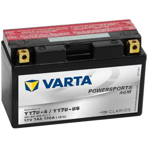 VARTA POWERSPORTS AGM 507 901 012 YT7B-BS 7AH 120A 12V L+