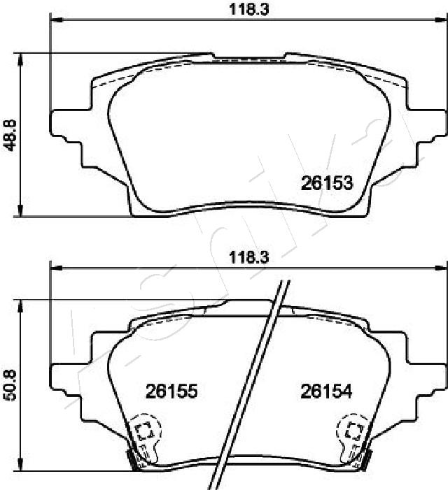 комплект спирачно феродо, дискови спирачки