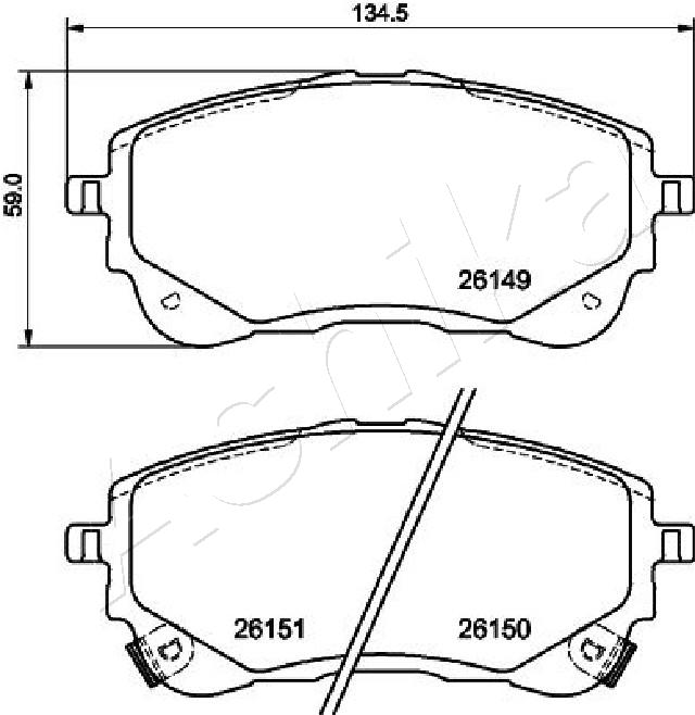 комплект спирачно феродо, дискови спирачки