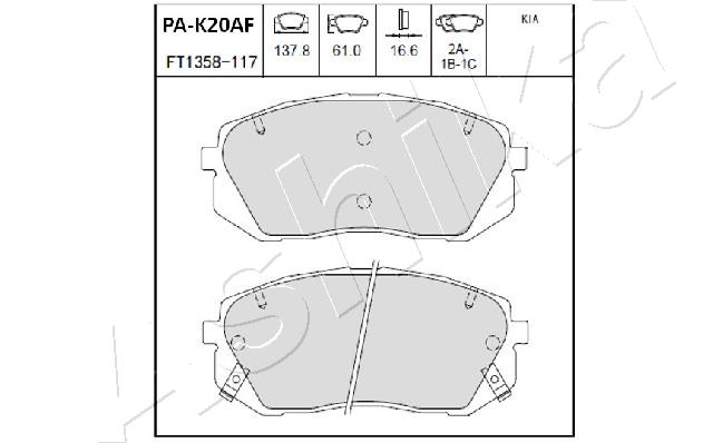 комплект спирачно феродо, дискови спирачки