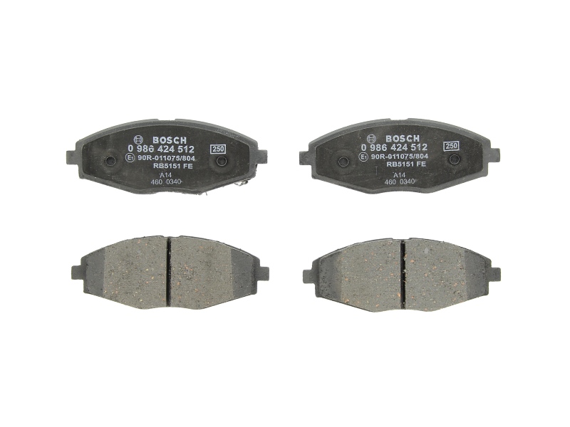 Комплект спирачно феродо, дискови спирачки за DAEWOO LANOS (KLAT) 1.3 – BOSCH 0 986 424 512
