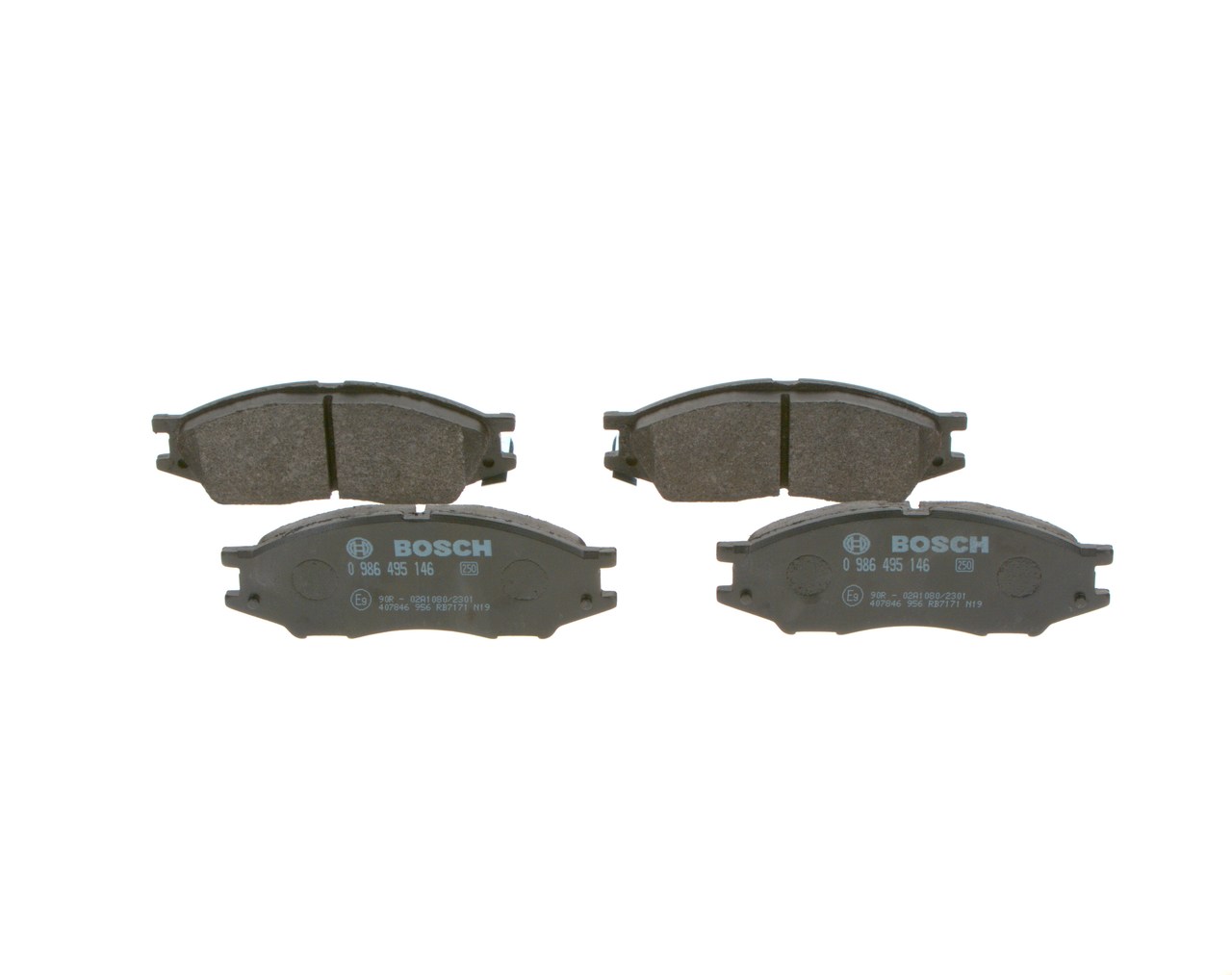 Комплект спирачно феродо, дискови спирачки за NISSAN ALMERA Classic (B10) 1.6 16V – BOSCH 0 986 495 146