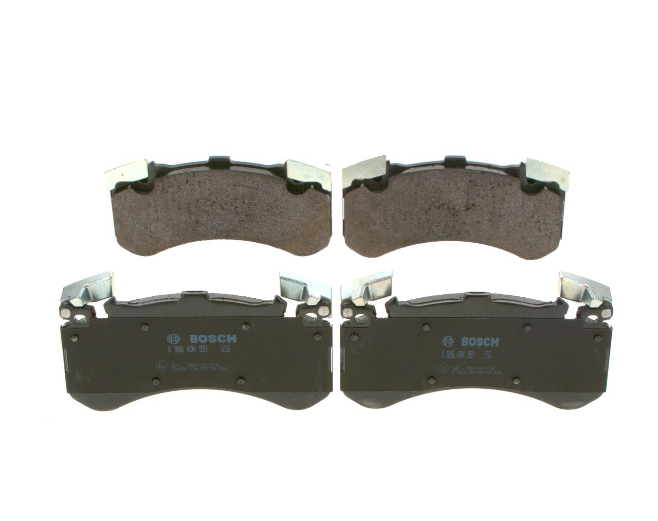 Комплект спирачно феродо, дискови спирачки за AUDI A6 C7 (4G2, 4GC) 1.8 TFSI – BOSCH 0 986 494 991