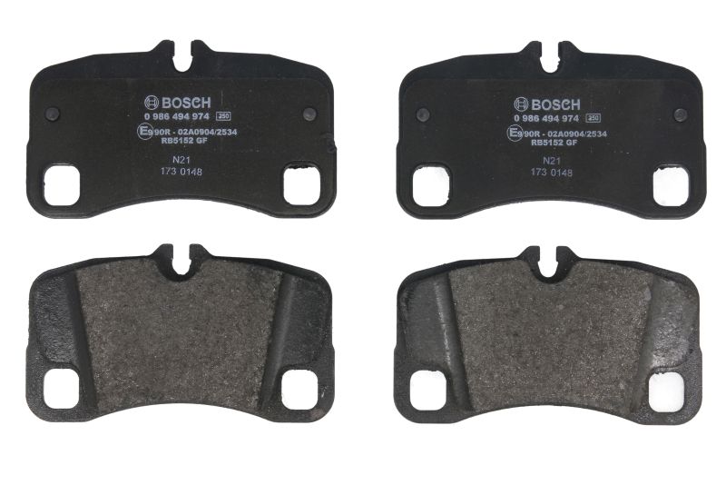 Комплект спирачно феродо, дискови спирачки за PORSCHE 911 (997) 3.6 Carrera – BOSCH 0 986 494 974