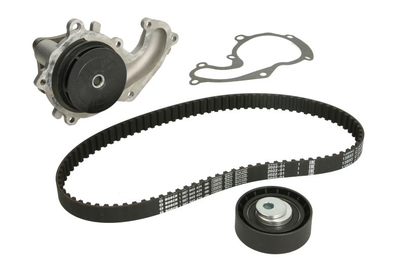 Водна помпа+ к-кт ангренажен ремък за FORD C-MAX (DM2) 1.8 TDCi – BOSCH 1 987 946 462