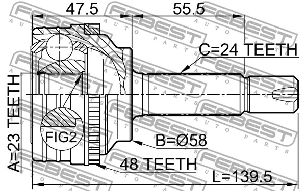 Каре комплект, полуоска