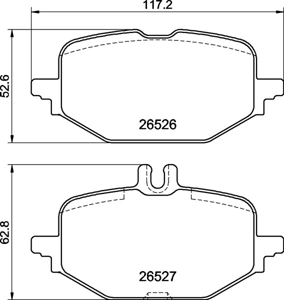 Комплект спирачно феродо, дискови спирачки за MERCEDES-BENZ C-CLASS (W206) C 180 (206.041) – BREMBO P 50 172
